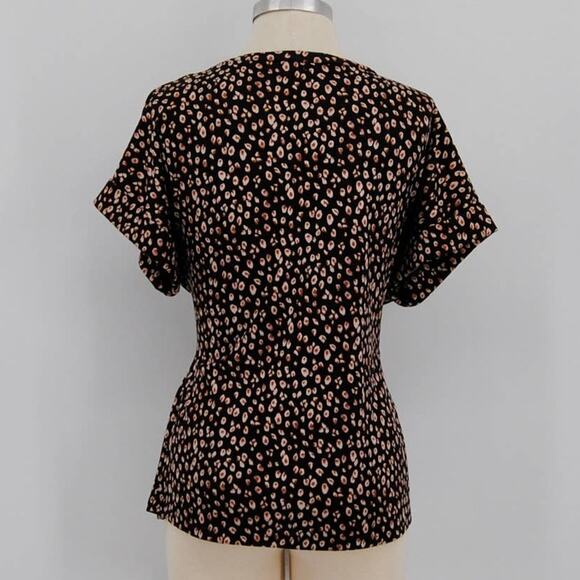 Emelia Animal Print Front Tie Blouse - Picture 3 of 6